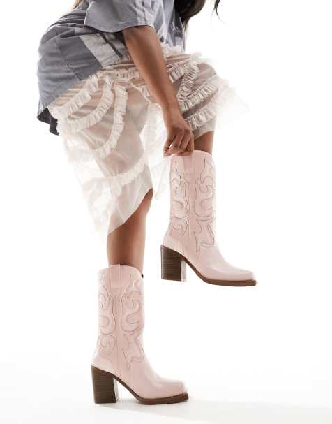 Bottes discount roses femme