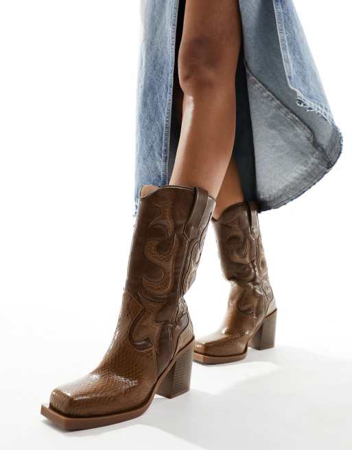 Snake print western ankle boots outlet