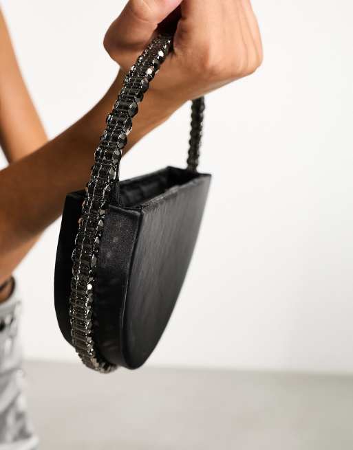 Public Desire - The Alessia - Pochette nera con gioielli, 3 di 4