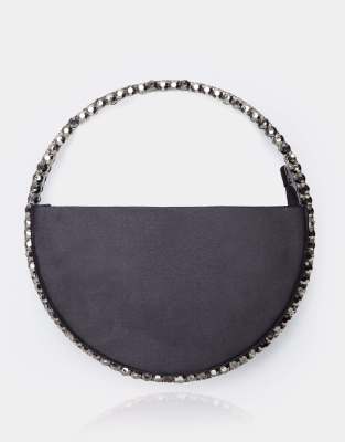  The alessia satin circle diamante mini handbag 