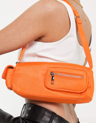 Public Desire The Fest nylon shoulder bag in orange - ASOS Price Checker