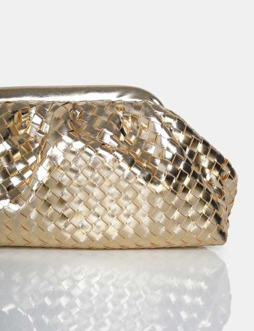 Public Desire The project metallic weave clutch bag in metallic gold, 2 of 3