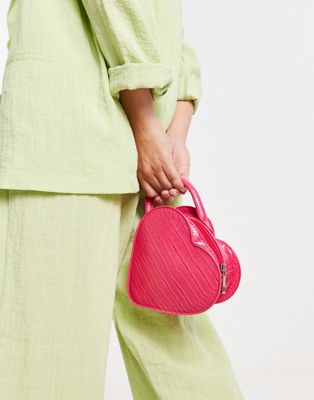 Public Desire The Roux grab bag in pink faux croc