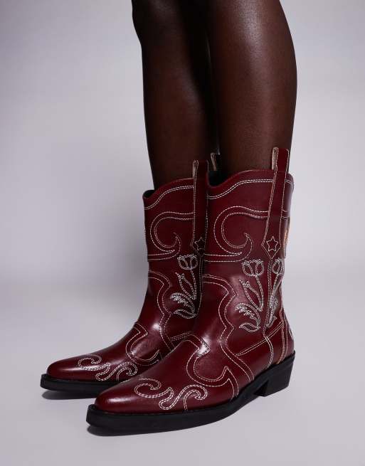 Public Desire - Ula - Bottines western - Bordeaux, 2 de 4