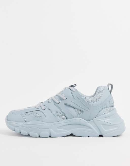 Public Desire – Unorthodox – Sneaker in Grau mit dicker Sohle