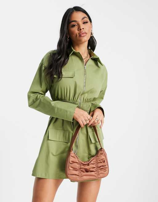 Olive clearance utility dress