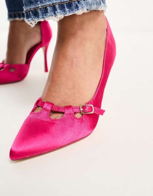 Hot pink store satin shoes