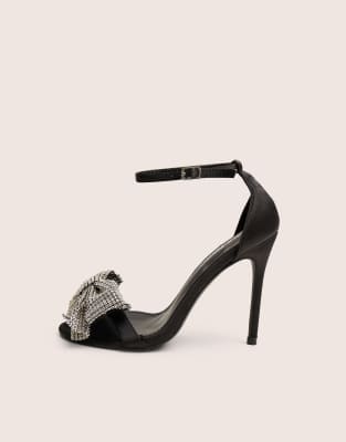  Vermillion bow detail round toe stiletto heels 