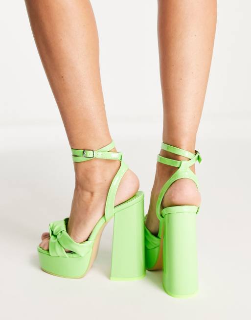 Lime green hot sale platform heels