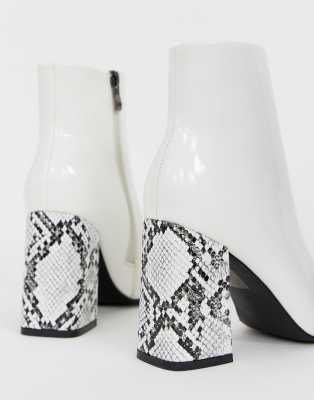 asos white ankle boots