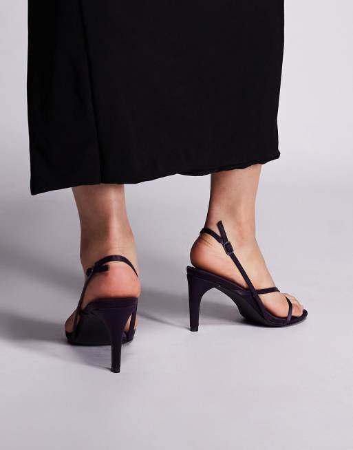 Public Desire - Vetta - Sandali minimal viola con tacco, 4 di 4