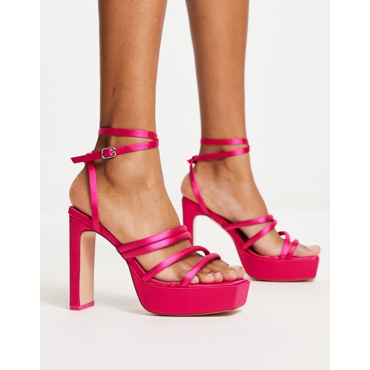 Pink satin sandals 2025