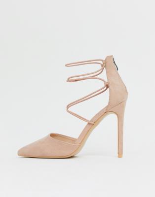 public desire volt tie up heeled shoes