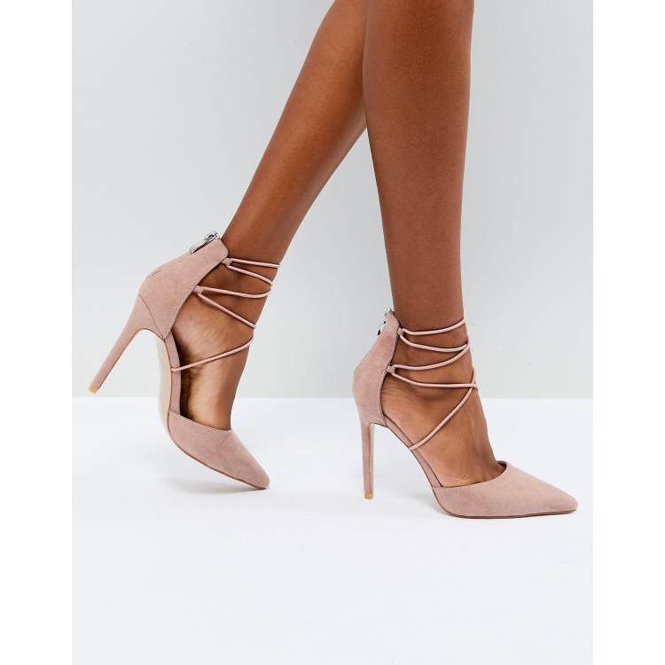 public desire volt tie up heeled shoes