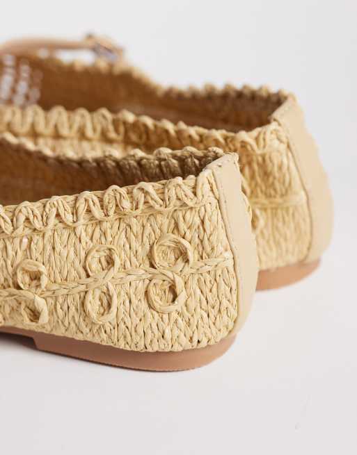 Public Desire - Whirl - Ballerine in rafia naturale, 3 di 4