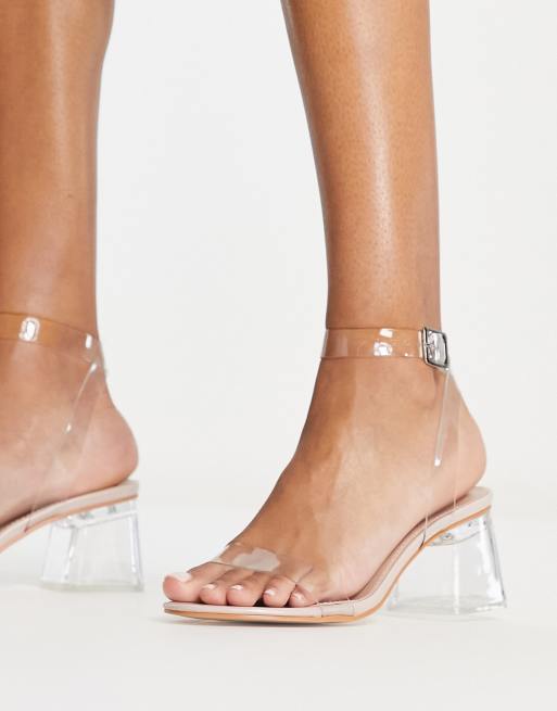 Mid clear hotsell heeled sandals