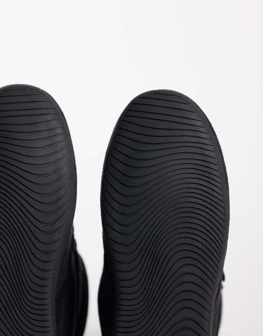 Public Desire Wide Fit - Carmina - Baskets compensées en suédine - Noir, 5 de 5