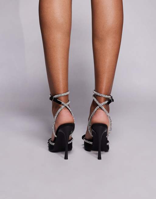 Public Desire Wide Fit - Chaussures échancrées à talon et ornements - Noir, 2 de 4