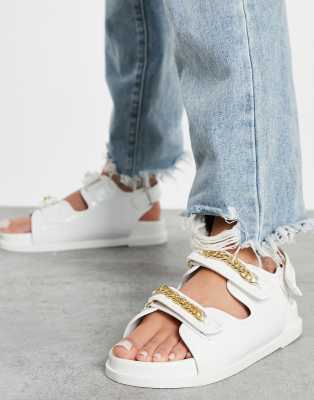 white croc sandals