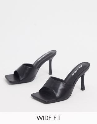black evening sandals wide fit