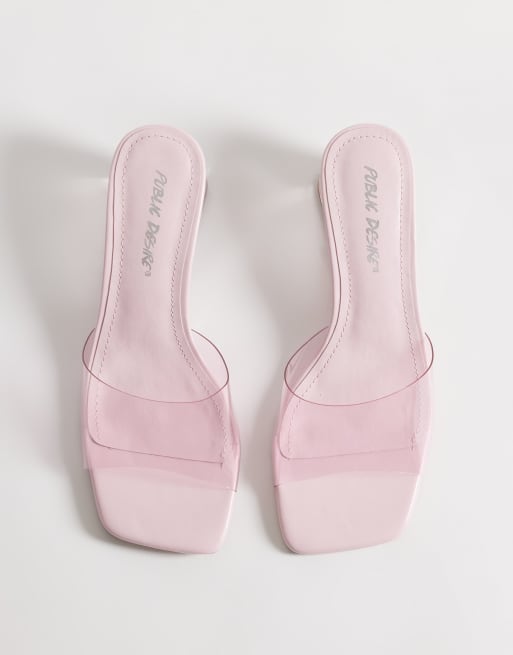 Public Desire Wide Fit - Juno - Sandali con zeppa rosa a pianta larga, 2 di 4