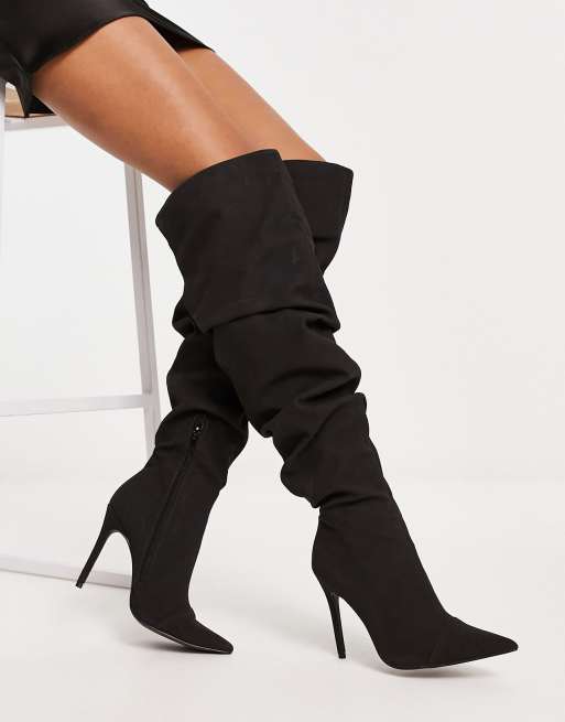 Wide fit hotsell ruched boots