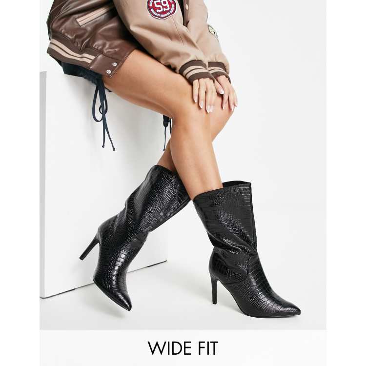 Public desire croc discount boots