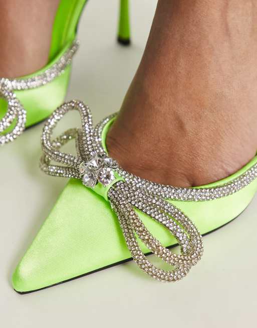 Wide width neon store heels