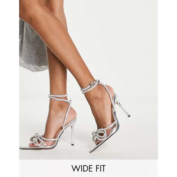 Silver 2025 bow heels