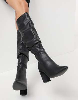 wide fit slouch boots uk
