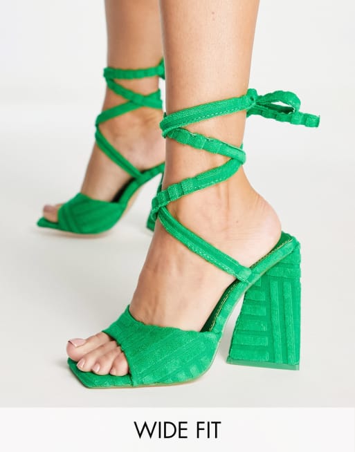 Green shoes and on sale sandals