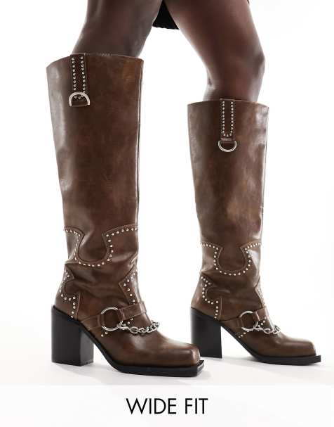 Mid calf length new arrivals boots wide fit