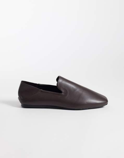 Public Desire Wide Fit Retta loafer in brown - view 1
