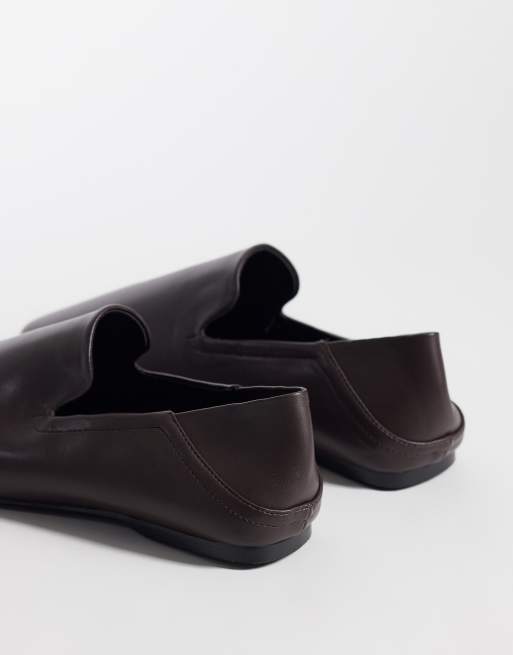 Public Desire Wide Fit Retta loafer in brown, 4 of 4