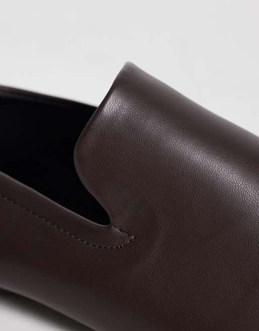 Public Desire Wide Fit Retta loafers in brown, 3 of 4