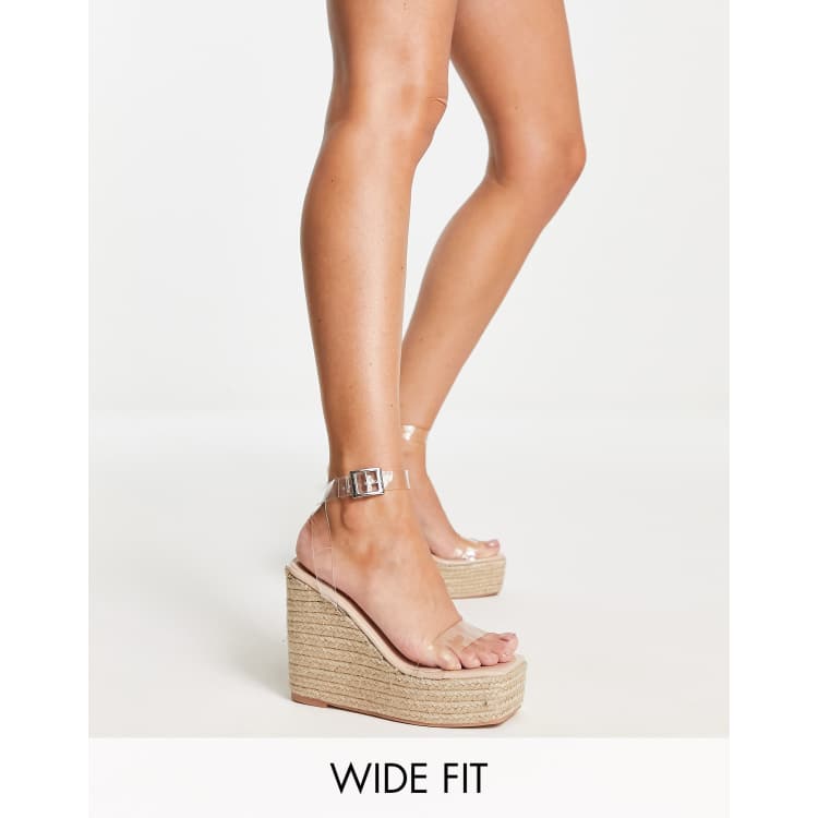 Public Desire Wide Fit Sandales talon compens style