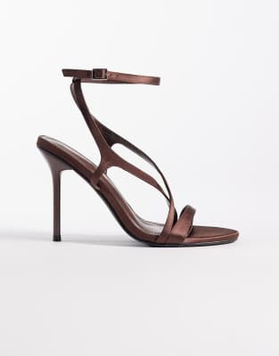  Sheer heeled sandals  satin