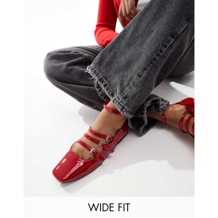靴 Cherry-Patterned Mary Jane Flats Shipping in mid-June] Cherry-Patterned Mary Jane Flats