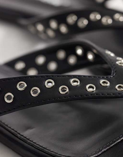 Public Desire Wide Fit - Tongs cloutées - Noir, 2 de 4