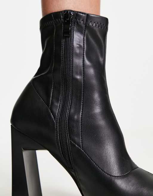 Public desire black sales patent boots