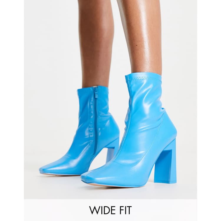 Blue sale heel boots