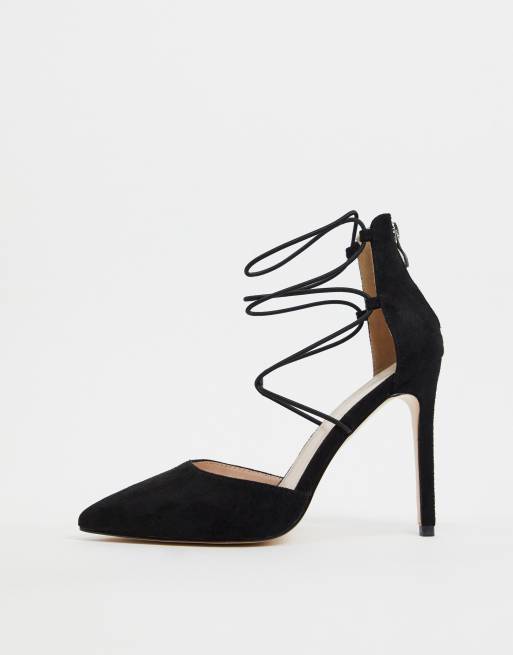 Public desire volt tie up hot sale heeled shoes