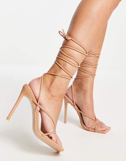 Public desire tie up hot sale heels