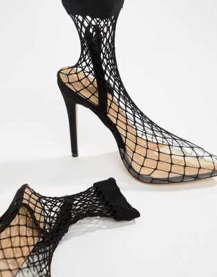 public desire fishnet heels