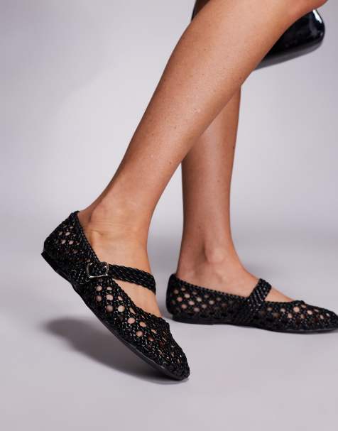 Public Desire Winoma ballet flats in black - view 1