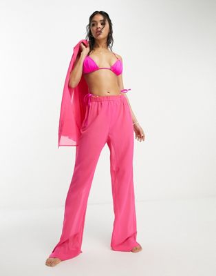 Public Desire x Paris Artiste pants in bright pink - part of a set