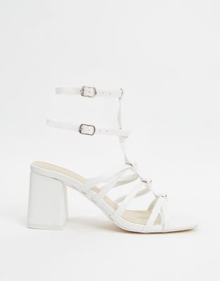 asos white block heels
