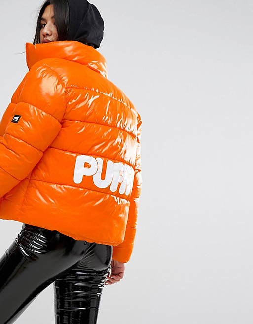Puffa Original Oversized Jacket With Back Logo Print