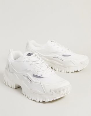 Pull and Bear chunky sneakers in white 