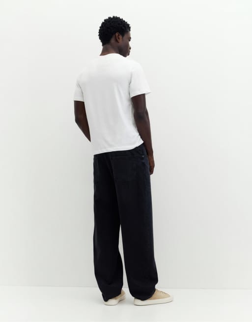 Pull & Bear – Basic – Slim-Fit-T-Shirt in Weiß, 2 von 7